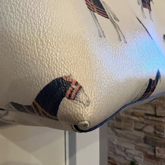 Tory Burch Rare Pony Tale Pattern Tote Bag - Picture 10 of 13